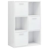 vidaXL Armoire de rangement Blanc brillant Bois d’ingénierie