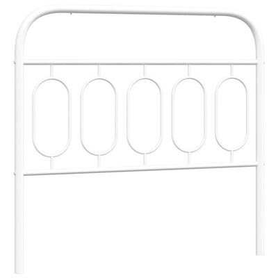 vidaXL Tête de lit métal blanc 100 cm