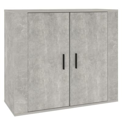 vidaXL Buffet Gris béton 80x33x70 cm Bois d'ingénierie