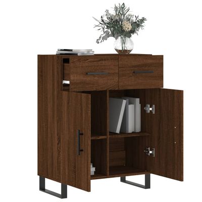 vidaXL Buffet chêne marron 69,5x34x90 cm bois d'ingénierie