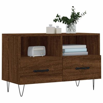 vidaXL Meuble TV Chêne marron 80x36x50 cm Bois d'ingénierie