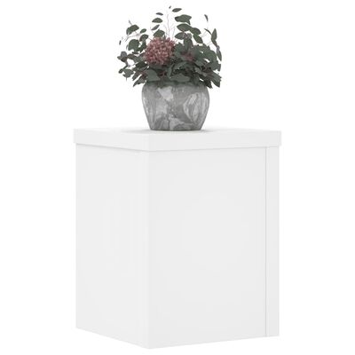 vidaXL Supports pour plantes 2 pcs blanc 15x15x20 cm bois d'ingénierie