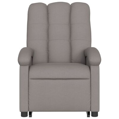 vidaXL Fauteuil inclinable de massage électrique Taupe Tissu