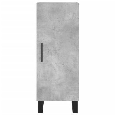 vidaXL Buffet haut Gris béton 34,5x34x180 cm Bois d'ingénierie