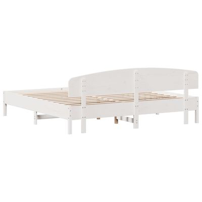 vidaXL Cadre de lit sans matelas blanc 180x200 cm bois massif de pin