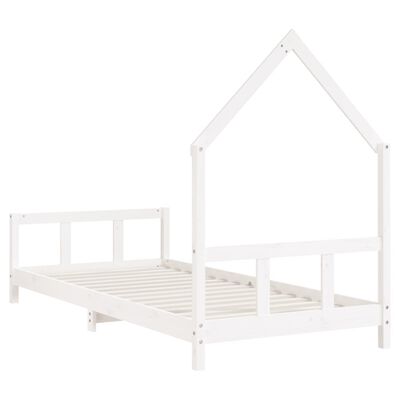 vidaXL Cadre de lit pour enfants blanc 90x190 cm bois de pin massif