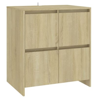 vidaXL Buffets 2 pcs Chêne Sonoma 70x41x75 cm Bois d'ingénierie