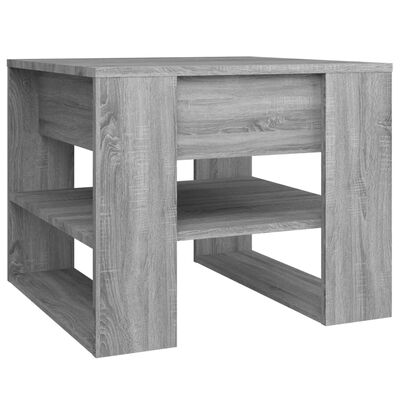 vidaXL Table basse sonoma gris 55,5x55x45 cm bois d'ingénierie