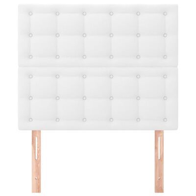 vidaXL Têtes de lit 2 pcs Blanc 90x5x78/88 cm Similicuir