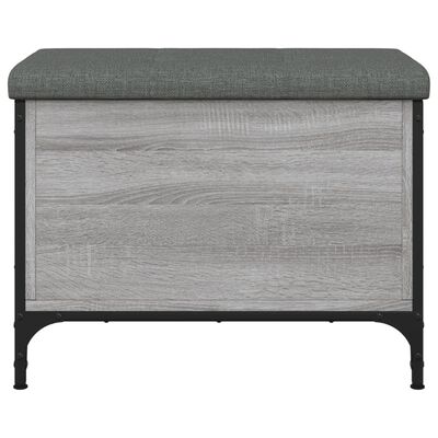 vidaXL Banc de rangement sonoma gris 62x42x45 cm bois d'ingénierie