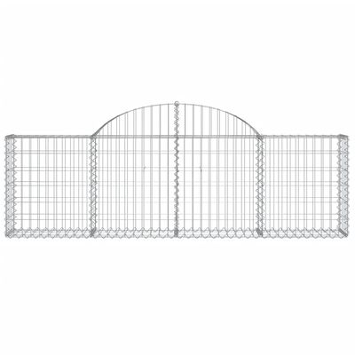 vidaXL Paniers à gabions arqués 9 pcs 200x30x60/80 cm Fer galvanisé