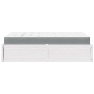 vidaXL Lit avec matelas blanc 120x200 cm bois massif de pin