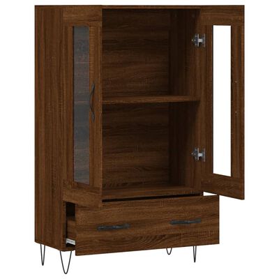 vidaXL Buffet haut chêne marron 69,5x31x115 cm bois d'ingénierie