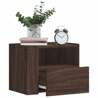 vidaXL Tables de chevet murales 2 pcs chêne marron 45x30x35 cm