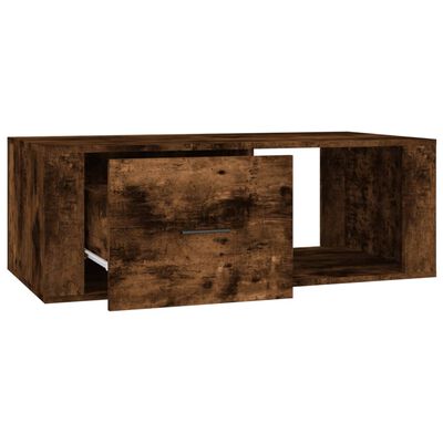 vidaXL Table basse Chêne fumé 100x50,5x35 cm Bois d'ingénierie