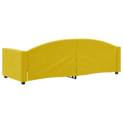 vidaXL Lit de repos sans matelas jaune 80x200 cm velours