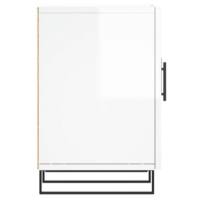 vidaXL Meuble TV blanc brillant 150x30x50 cm bois d'ingénierie