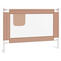 vidaXL Barrière de sécurité de lit enfant Taupe 90x25 cm Tissu