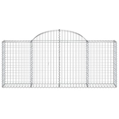 vidaXL Paniers à gabions arqués 3 pcs 200x30x80/100 cm Fer galvanisé