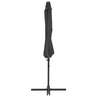 vidaXL Parasol de jardin en porte-à-faux avec mât en acier anthracite