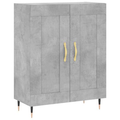 vidaXL Buffet gris béton 69,5x34x90 cm bois d'ingénierie