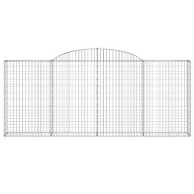 vidaXL Paniers à gabions arqués 10 pcs 300x30x120/140 cm fer galvanisé