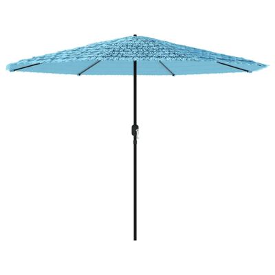 vidaXL Parasol de jardin avec mât en acier bleu 388x388x248 cm