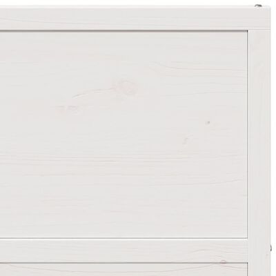 vidaXL Porte de grange blanc 80x208 cm bois massif de pin