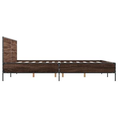 vidaXL Cadre de lit sans matelas chêne marron 120x200 cm