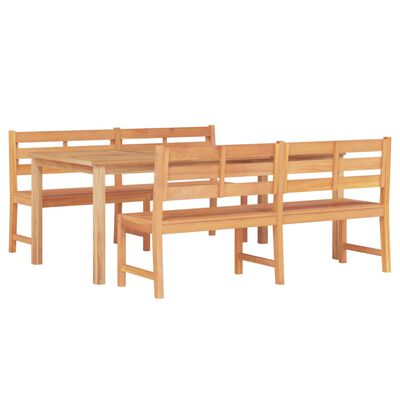 vidaXL Ensemble à manger de jardin 3 pcs Bois de teck massif