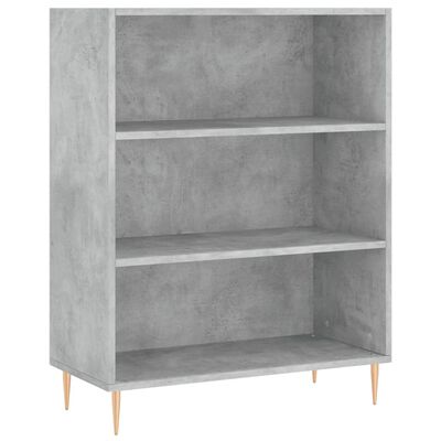 vidaXL Bibliothèque gris béton 69,5x32,5x90 cm bois d'ingénierie