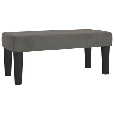 vidaXL Sommier à lattes de lit avec matelas Gris foncé 100x200 cm