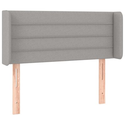 vidaXL Tête de lit à LED Gris clair 83x16x78/88 cm Tissu