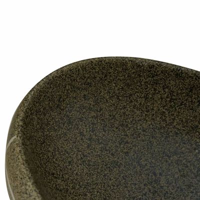 vidaXL Vasque à poser multicolore ovale 59x40x15 cm céramique