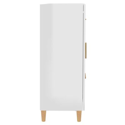 vidaXL Buffet Blanc brillant 69,5x34x90 cm Bois d'ingénierie