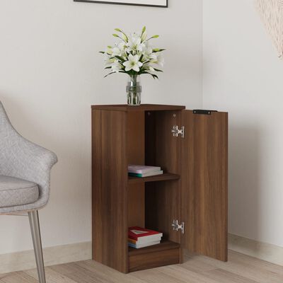 vidaXL Buffet Chêne marron 30x30x70 cm Bois d'ingénierie