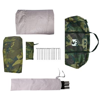 vidaXL Tente familiale tipi 6 personnes camouflage imperméable