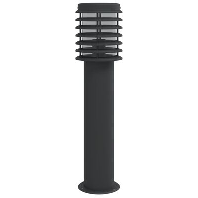 vidaXL Lampadaire d'extérieur noir 60 cm acier inoxydable