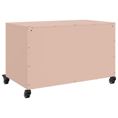 vidaXL Meuble TV rose 68x39x43,5 cm acier