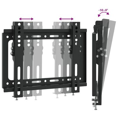 vidaXL Support TV mural pour écran 14-42 pouces Max VESA 200x200 mm