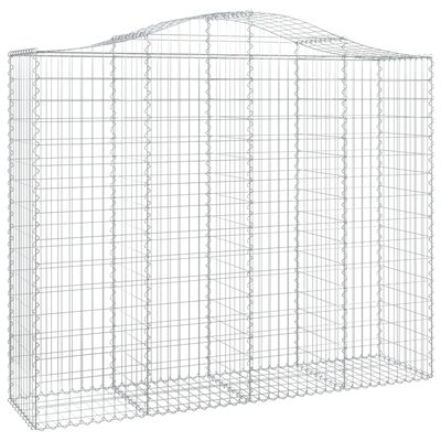 vidaXL Paniers à gabions arqués 2 pcs 200x50x160/180 cm Fer galvanisé