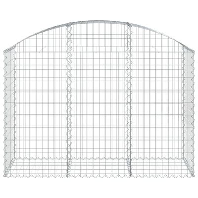 vidaXL Panier de gabions arqué 150x50x100/120 cm Fer galvanisé