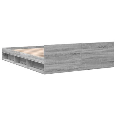 vidaXL Cadre de lit avec tiroirs sans matelas sonoma gris 140x190 cm