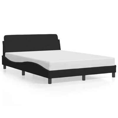 vidaXL Cadre de lit sans matelas noir 140x200 cm velours