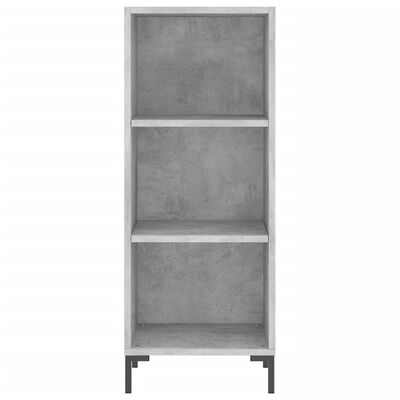 vidaXL Buffet haut Gris béton 34,5x32,5x180 cm Bois d'ingénierie