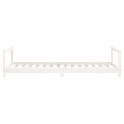 vidaXL Cadre de lit pour enfants blanc 90x190 cm bois de pin massif