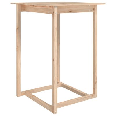 vidaXL Table de bar 80x80x110 cm Bois massif de pin