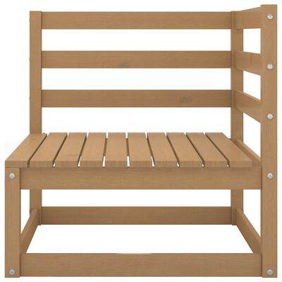 vidaXL Canapé d'angle de jardin avec coussins crème Bois de pin massif