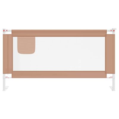 vidaXL Barrière de sécurité de lit d'enfant Taupe 160x25 cm Tissu