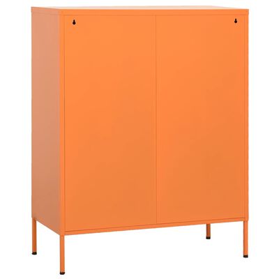 vidaXL Armoire de rangement Orange 80x35x101,5 cm Acier